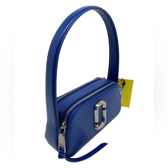 Marc Jacobs New With Tags Slingshot/ Snapshot Cobalt Blue Leather Handbag Purse - Picture 8 of 12